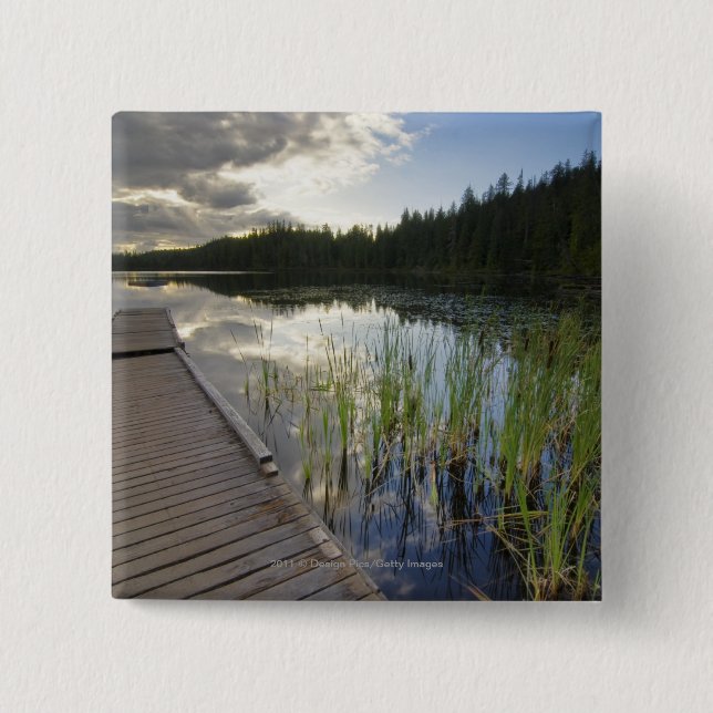 Sunset On A Small Lake Button (Front)