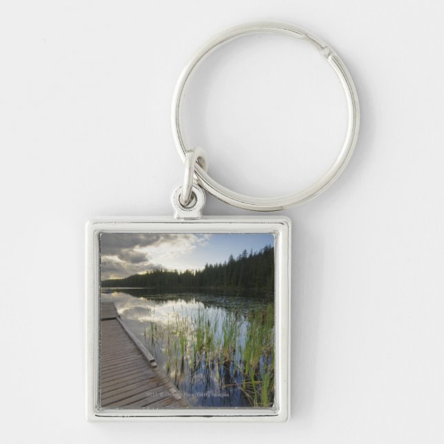Sunset On A Small Lake Keychain (Front)