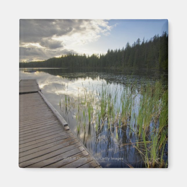 Sunset On A Small Lake Magnet (Front)
