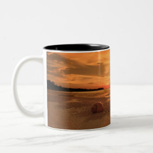 Sunset On A Thai Beach Two-Tone Coffee Mug