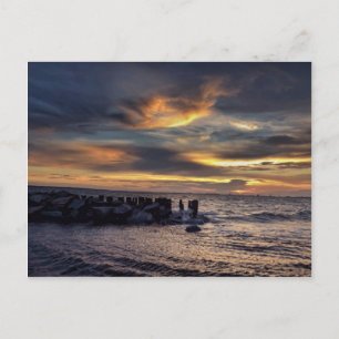 Sunset on Charleston Harbor Postcard