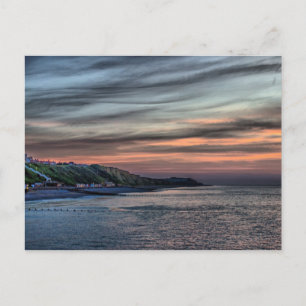 Sunset on Cromer Cliffs Postcard