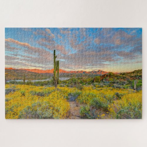 Sunset on Desert Landscape Jigsaw Puzzle