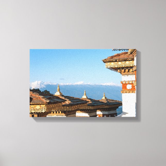 Sunset on Dochula Pass - Bhutan, Himalaya Canvas Print (Front)