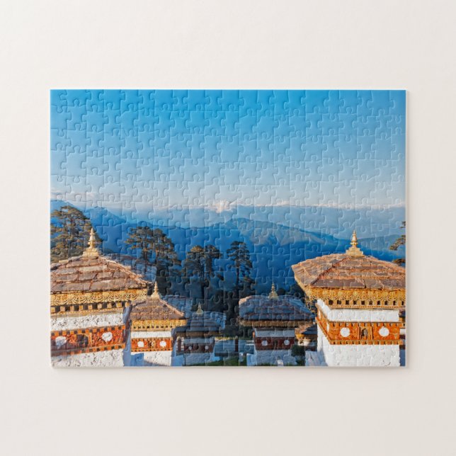 Sunset on Dochula Pass - Bhutan, Himalaya Jigsaw Puzzle (Horizontal)