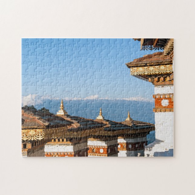 Sunset on Dochula Pass - Bhutan, Himalaya Jigsaw Puzzle (Horizontal)