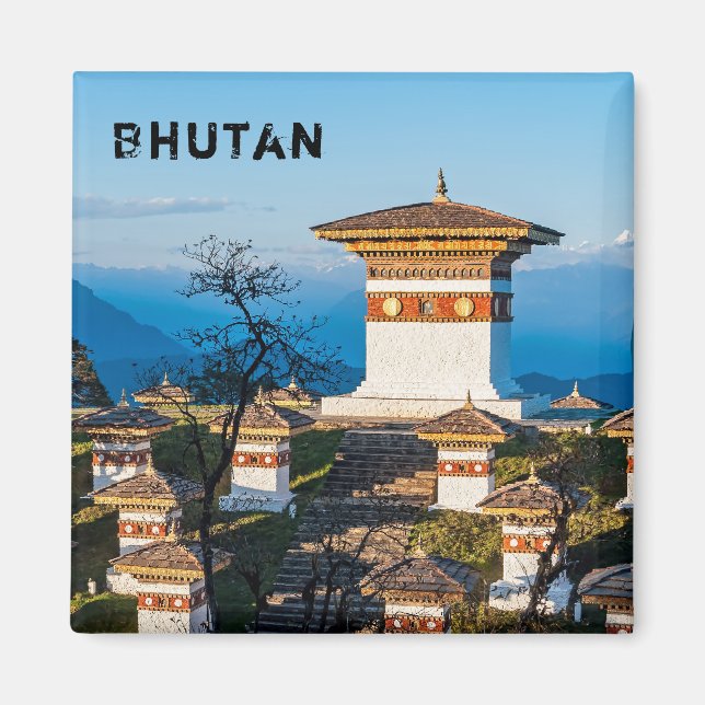 Sunset on Dochula Pass - Bhutan, Himalaya Magnet (Front)