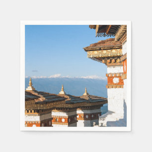 Sunset on Dochula Pass - Bhutan, Himalaya Napkins