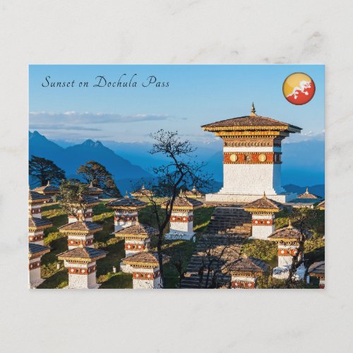 Sunset on Dochula Pass _ Bhutan Himalaya Postcard