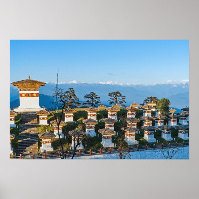 Sunset on Dochula Pass - Bhutan, Himalaya Poster (Front)