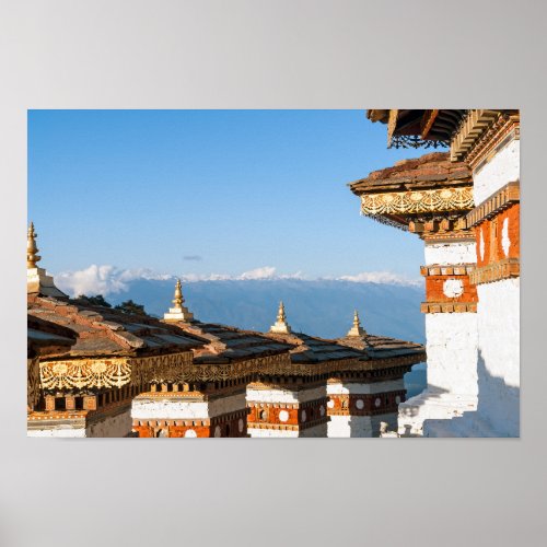 Sunset on Dochula Pass _ Bhutan Himalaya Poster