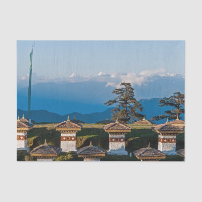 Sunset on Dochula Pass - Bhutan, Himalaya Tissue Paper (Front)