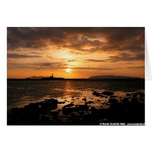 Sunset on Egadi Cards (Front Horizontal)