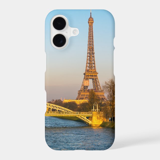 Sunset on Eiffel tower and Pont Rouelle - Paris Case-Mate iPhone Case (Back)