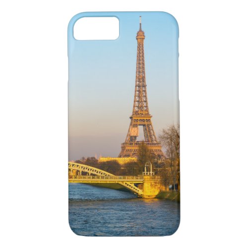 Sunset on Eiffel tower and Pont Rouelle _ Paris iPhone 87 Case