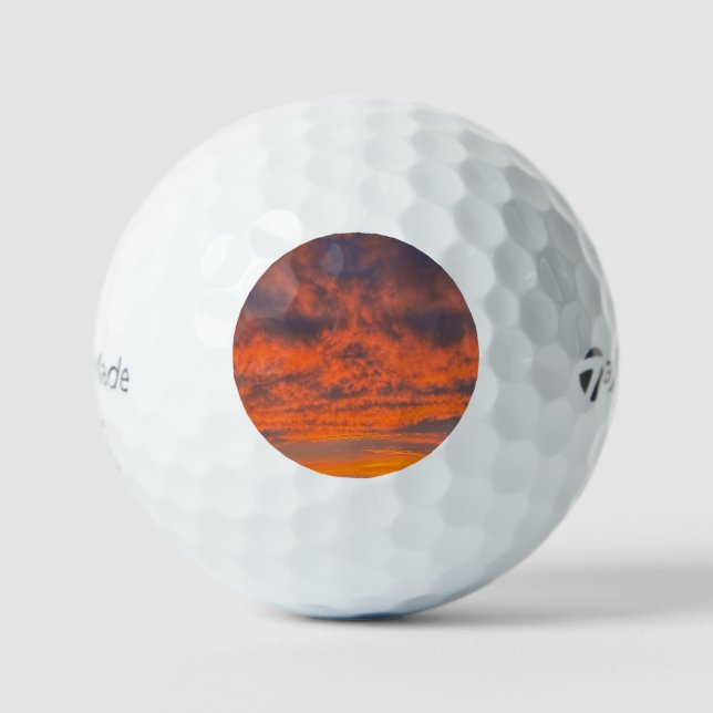 Sunset on Fire Golf Balls (Front)