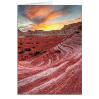 Sunset On Fire Wave Cards