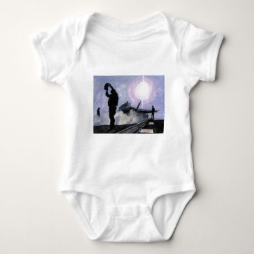Sunset on Flight Deck Baby Bodysuit Sunset on Flight Deck Baby Bodysuit