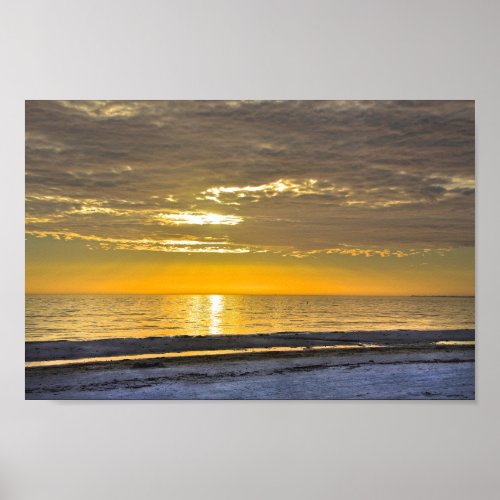 Sunset on Fort Myers Beach Florida Poster