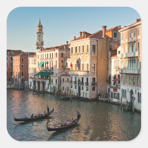 Sunset on Grand canal Venice Italy Square Sticker