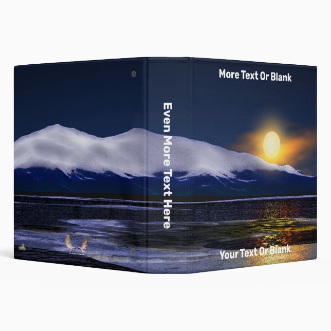 Sunset On Ice 3 Ring Binder (Background)