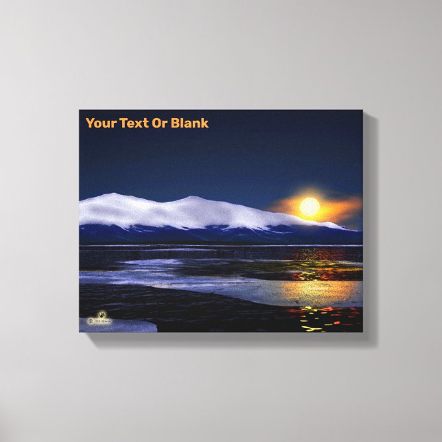 Sunset On Ice Canvas Print (Front)