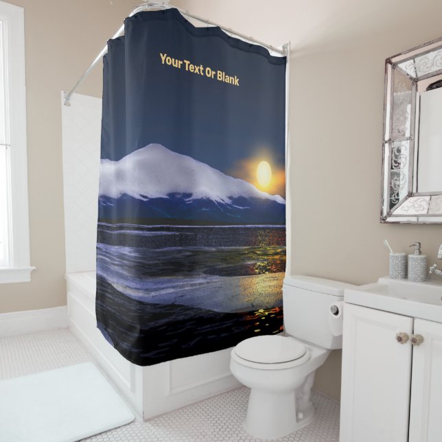 Sunset On Ice Shower Curtain (In Situ)