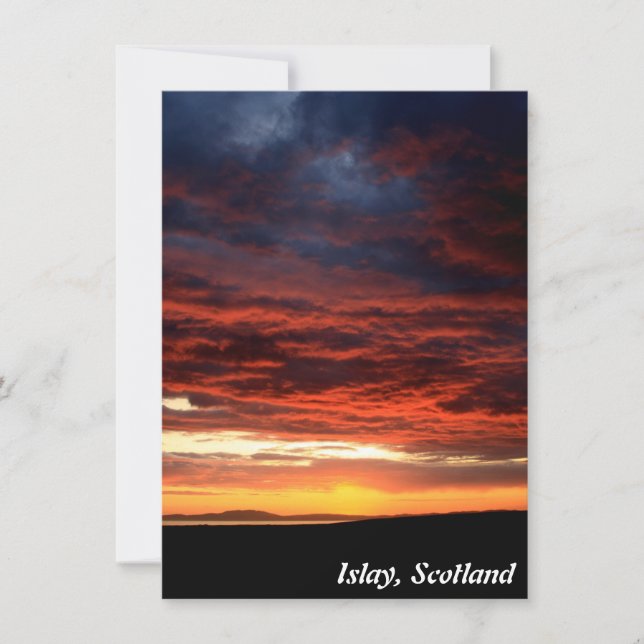 Sunset on Islay, Scotland card (Front)
