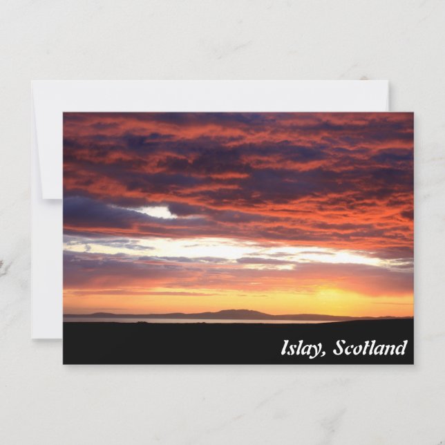 Sunset on Islay, Scotland card (Front)