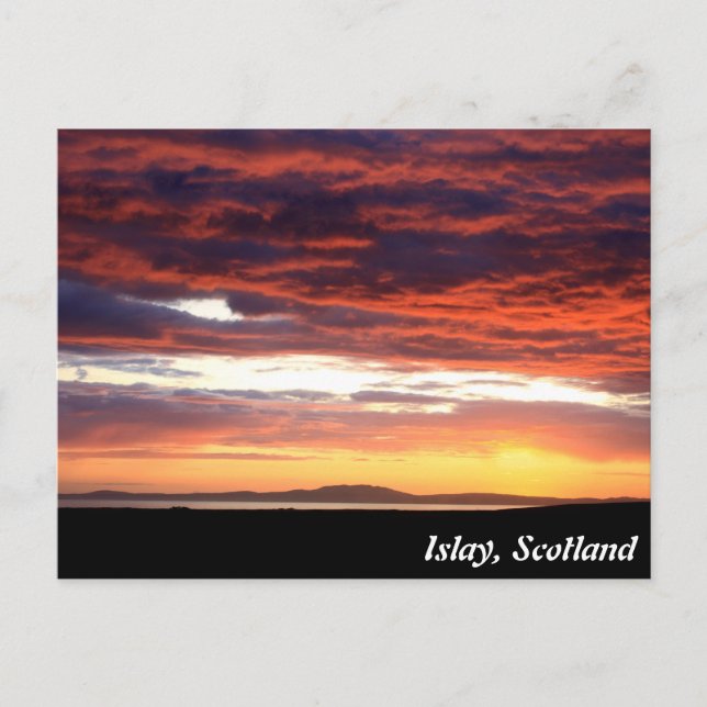 Sunset on Islay, Scotland Postcard (Front)