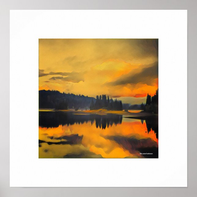 Sunset on Jenkinson Lake Poster (Front)