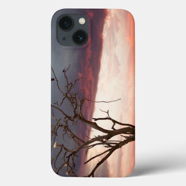 Sunset On Kandheri Swamp With African Spoonbills Case-Mate iPhone Case (Back)