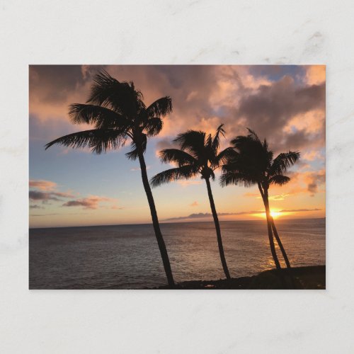Sunset on Kauai Hawaii Postcard