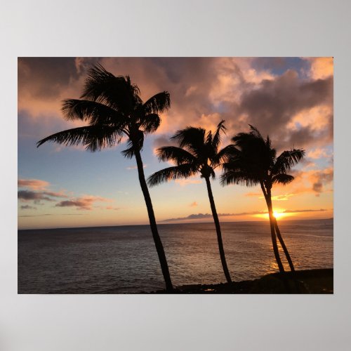 Sunset on Kauai Hawaii Poster