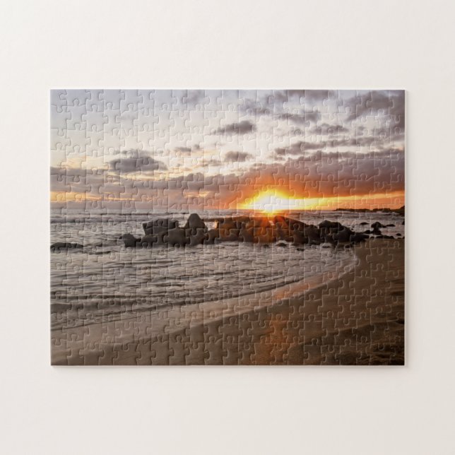Sunset on Kauaii - Hawaii - 11x14 - 252 pc Jigsaw Puzzle (Horizontal)