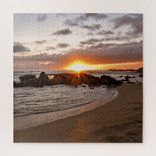 Sunset on Kauaii - Hawaii - 20x20 - 676 pc Jigsaw Puzzle (Vertical)
