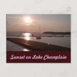 Sunset On Lake Champlain Burlington Vermont Postcard at Zazzle