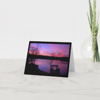 Sunset on Lake Keowee (Blank) Card