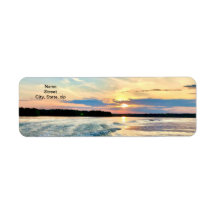 Sunset on Lake Oconee Return Address Label