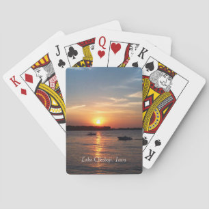 Sunset on Lake Okoboji, Iowa Bicycle Playing Cards