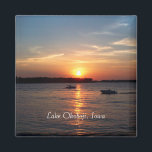 Sunset on Lake Okoboji, Iowa Magnet<br><div class="desc">Beautiful sunset on Lake Okoboji,  Iowa</div>