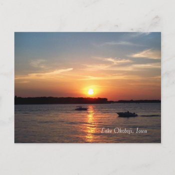 Sunset On Lake Okoboji  Iowa Postcard by daisylin712 at Zazzle
