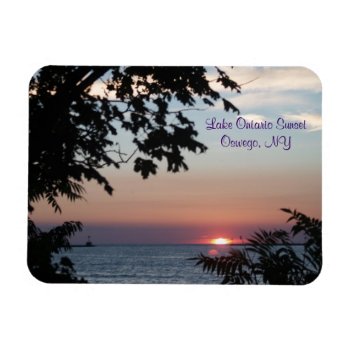 Sunset On Lake Ontario Magnet by tyounglyle at Zazzle