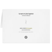 Sunset on Lake Superior Cards (Back Horizontal)