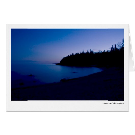 Sunset on Lake Superior Cards (Front Horizontal)