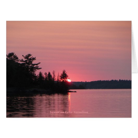 Sunset on Lake Vermilion Cards (Front Horizontal)