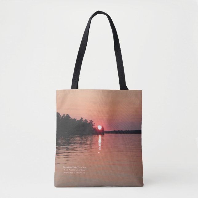 Sunset on Lake Vermilion Tote Bag (Front)