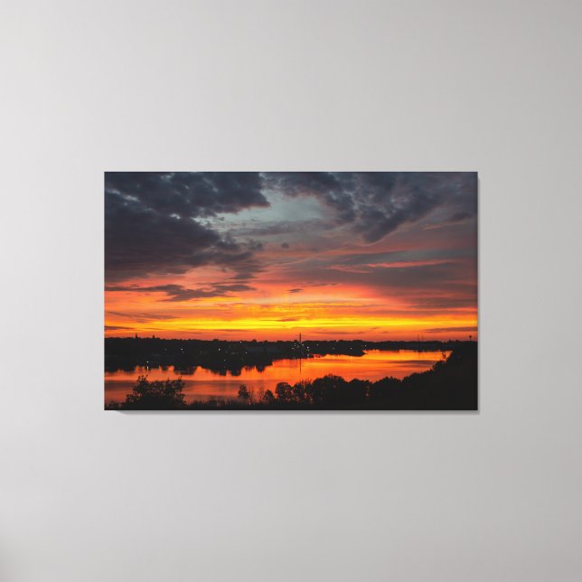 Sunset on Mainstee Lake Canvas Print (Front)