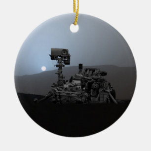 Sunset on Mars Curiosity Rover Ceramic Ornament