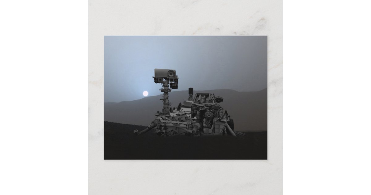 Sunset on Mars Curiosity Rover Postcard | Zazzle